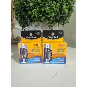 14 total‎ ChapStick SPF 15 Skin Protectant Lip Balm Moisturizer 7-Pack x2